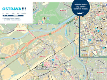 Mapa města Ostrava